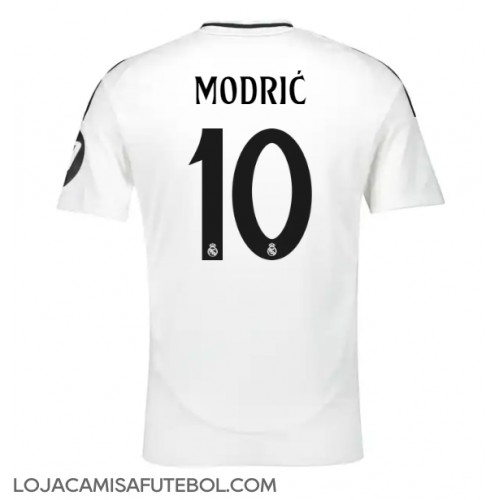 Camisa de Futebol Real Madrid Luka Modric #10 Equipamento Principal 2024-25 Manga Curta